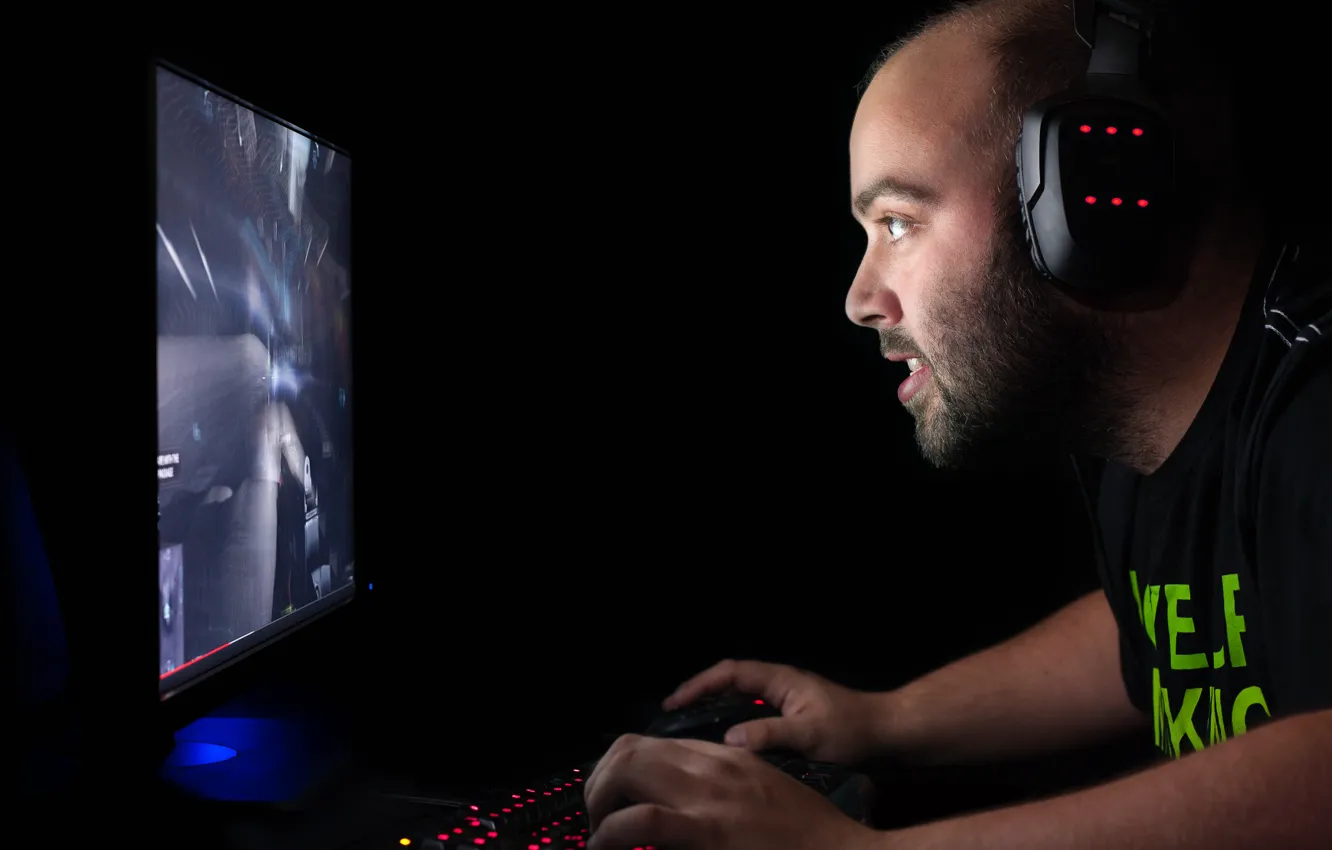 Фото обои gamer, monitor