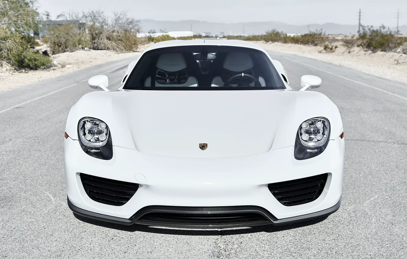 Фото обои Porsche, 918, front, Porsche 918 Spyder