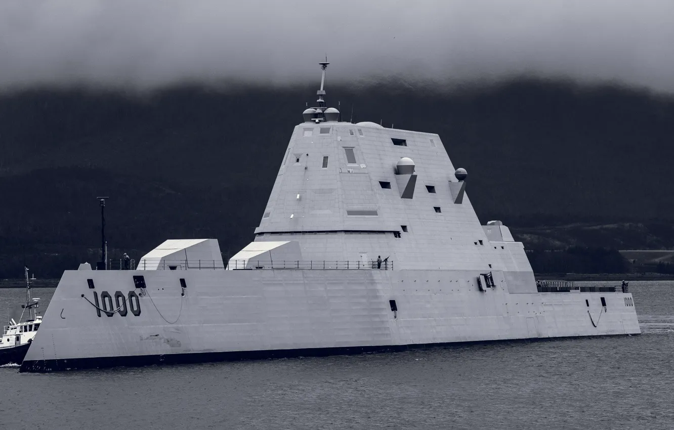 Фото обои DDG-1000, US NAVY, Эскадренный миноносец, USS Zumwalt, Zumwalt