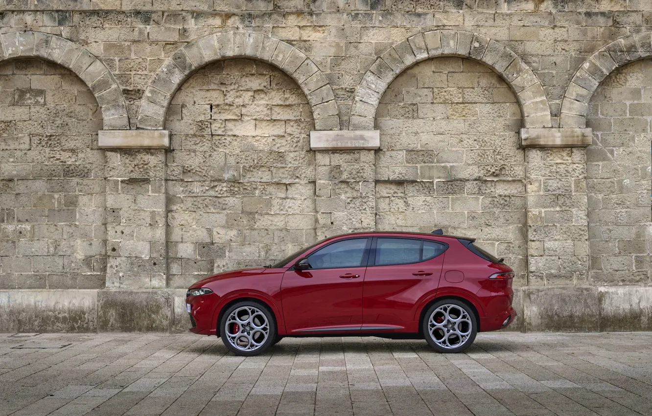 Фото обои Alfa Romeo, вид сбоку, Альфа Ромео, 2023, Alfa Romeo Tonale Tributo Italiano, Plug-in Hybrid Q4, …