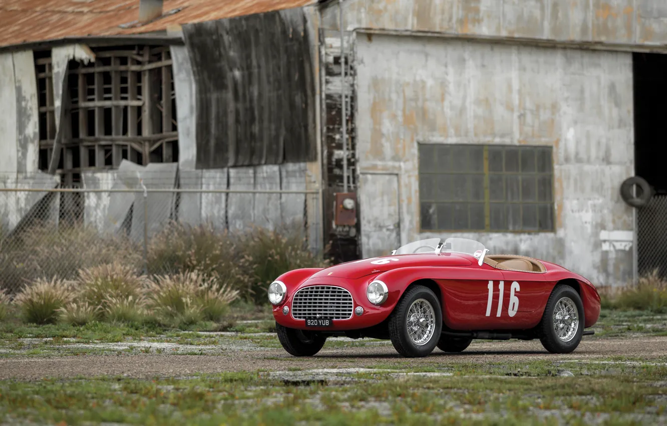 Фото обои Ferrari, Classic, 1950, Classic car, Barchetta, Sports car, Ferrari 166 MM Barchetta, Ferrari 166