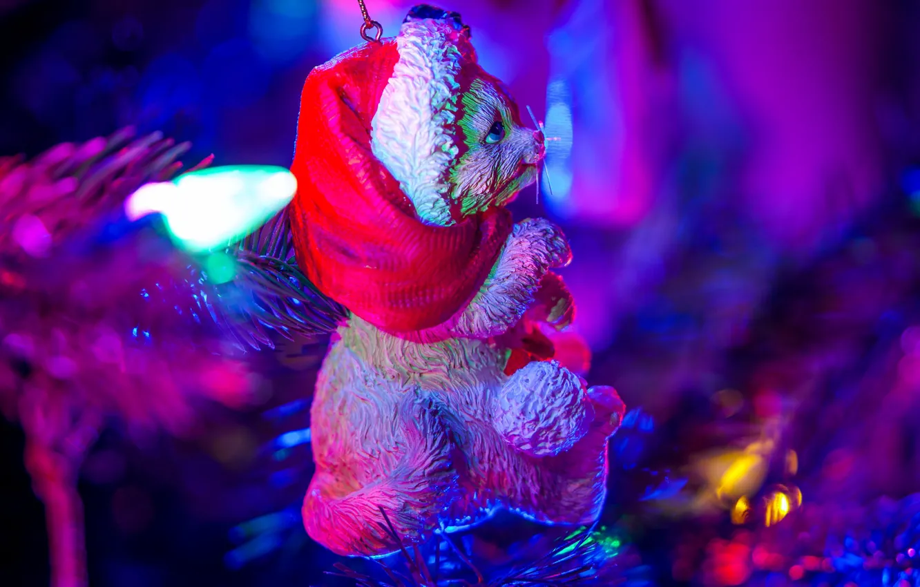 Фото обои праздник, игрушка, елка