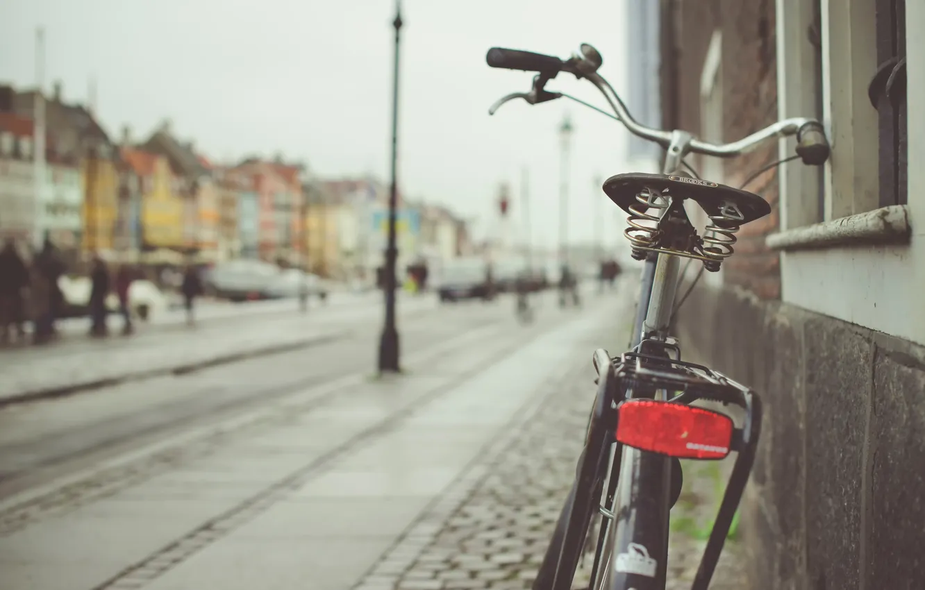 Фото обои велосипед, улица, боке, Copenhagen