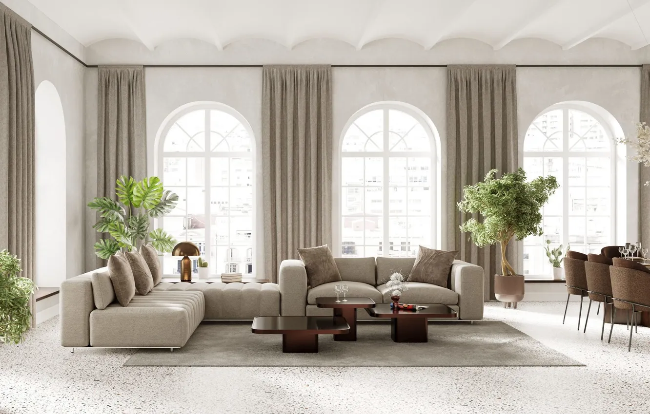 Фото обои дизайн, стиль, интерьер, гостиная, столовая, мягкая мебель, Classic Interior Design