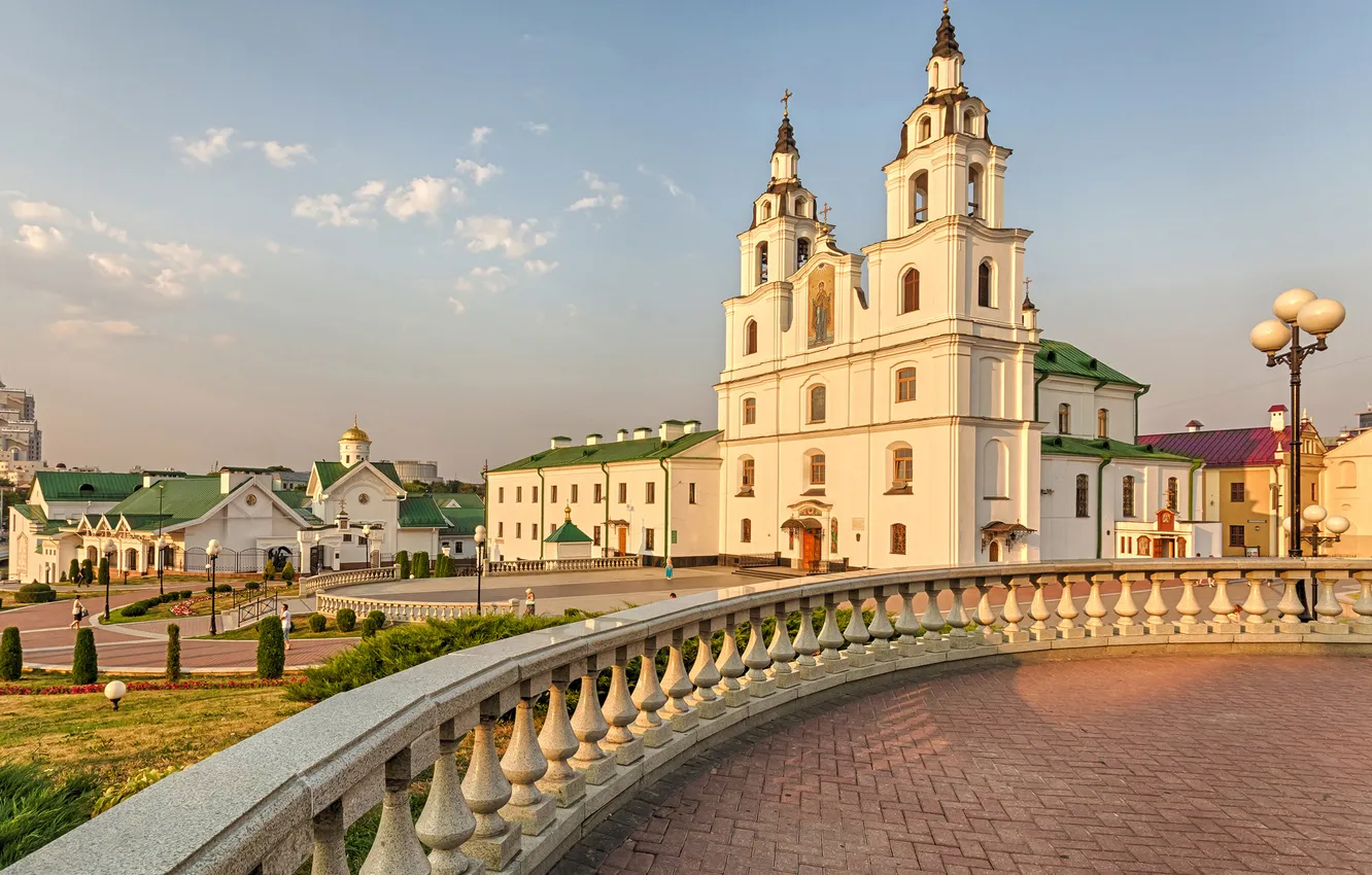 Фото обои lights, holy, home, icon, god, landmark, lookout, minsk