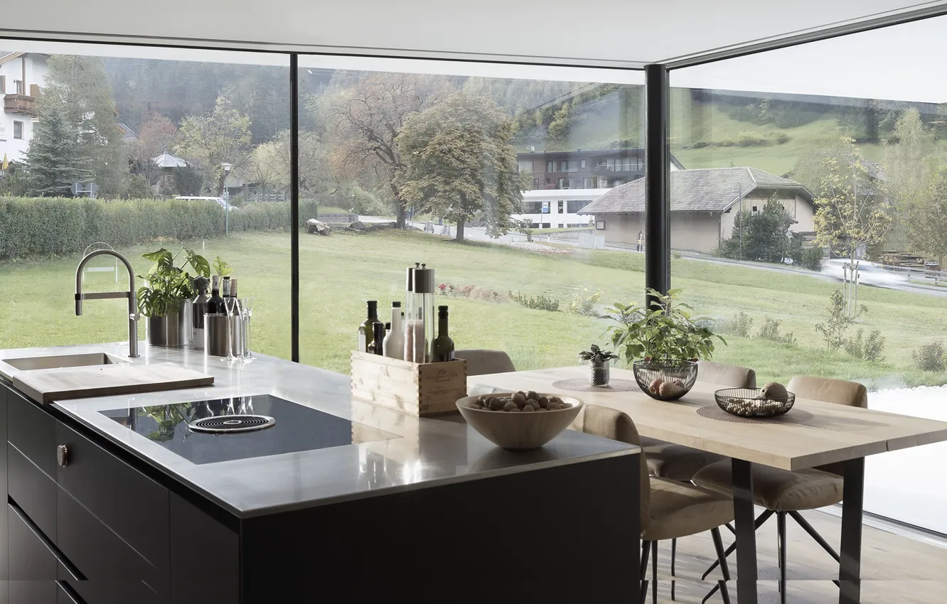Фото обои интерьер, кухня, столовая, La Casa Pura, by Perathoner Architects