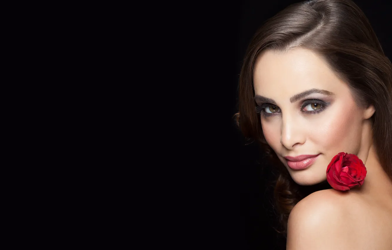 Фото обои girl, sexy, eyes, smile, beautiful, figure, model, pretty