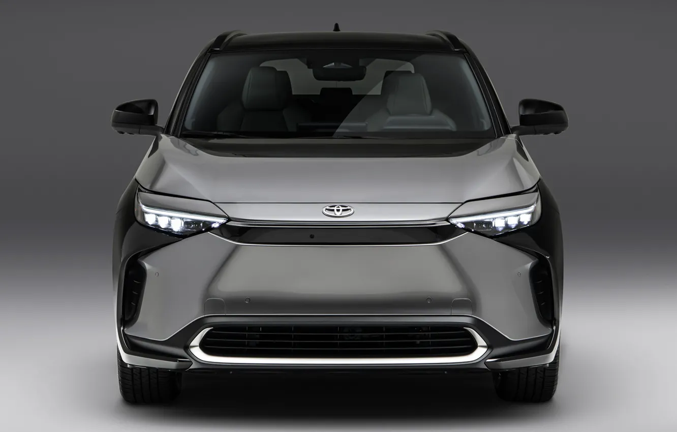Фото обои exterior, grey background, 2023, Toyota bZ4X