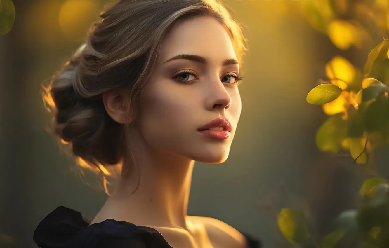 Фото обои women, blonde, sunlight, portrait, AI art, Alessandro Zara