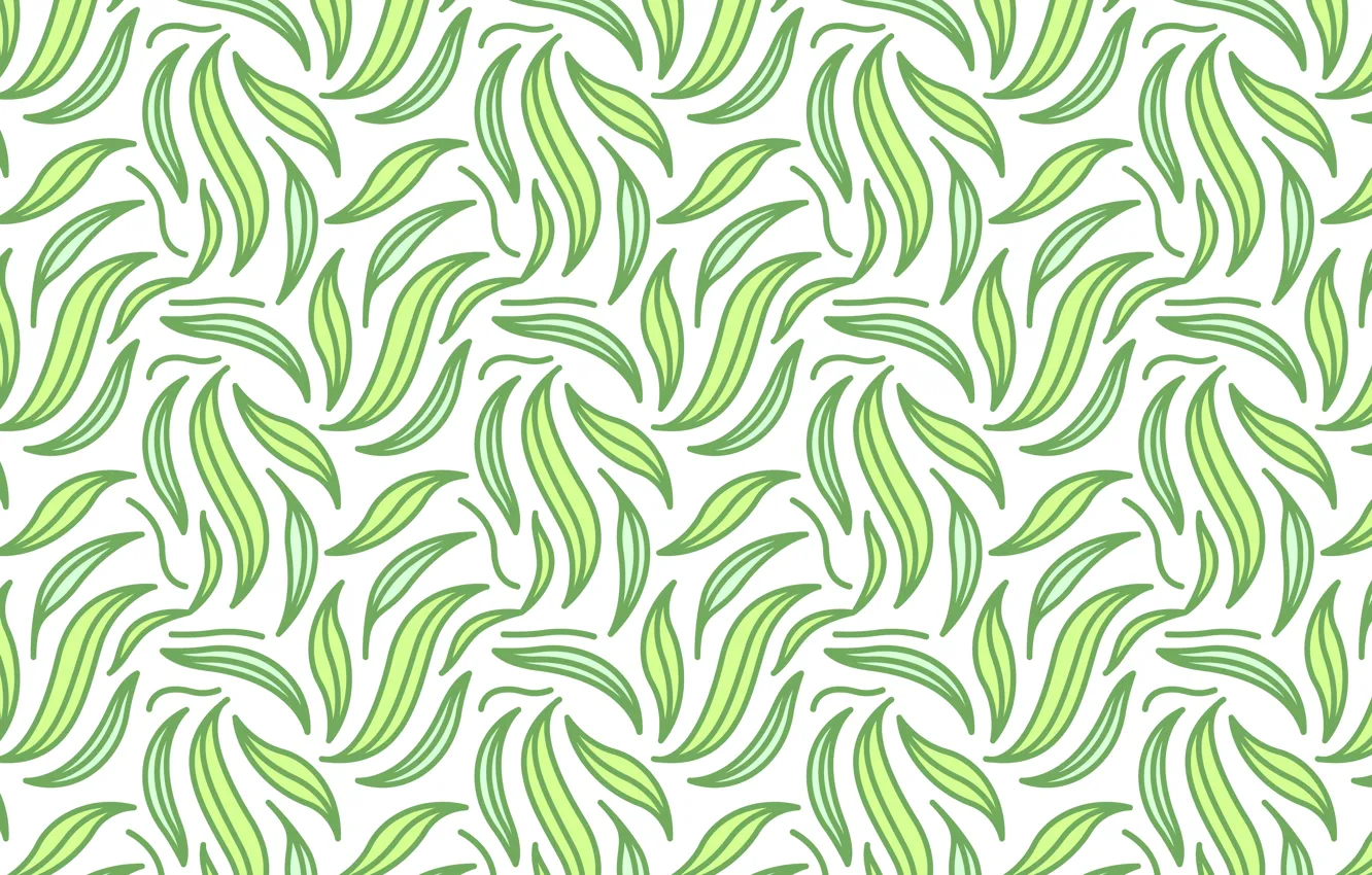 Фото обои белый, фон, салатовый, background, pattern, leaves, Seamless