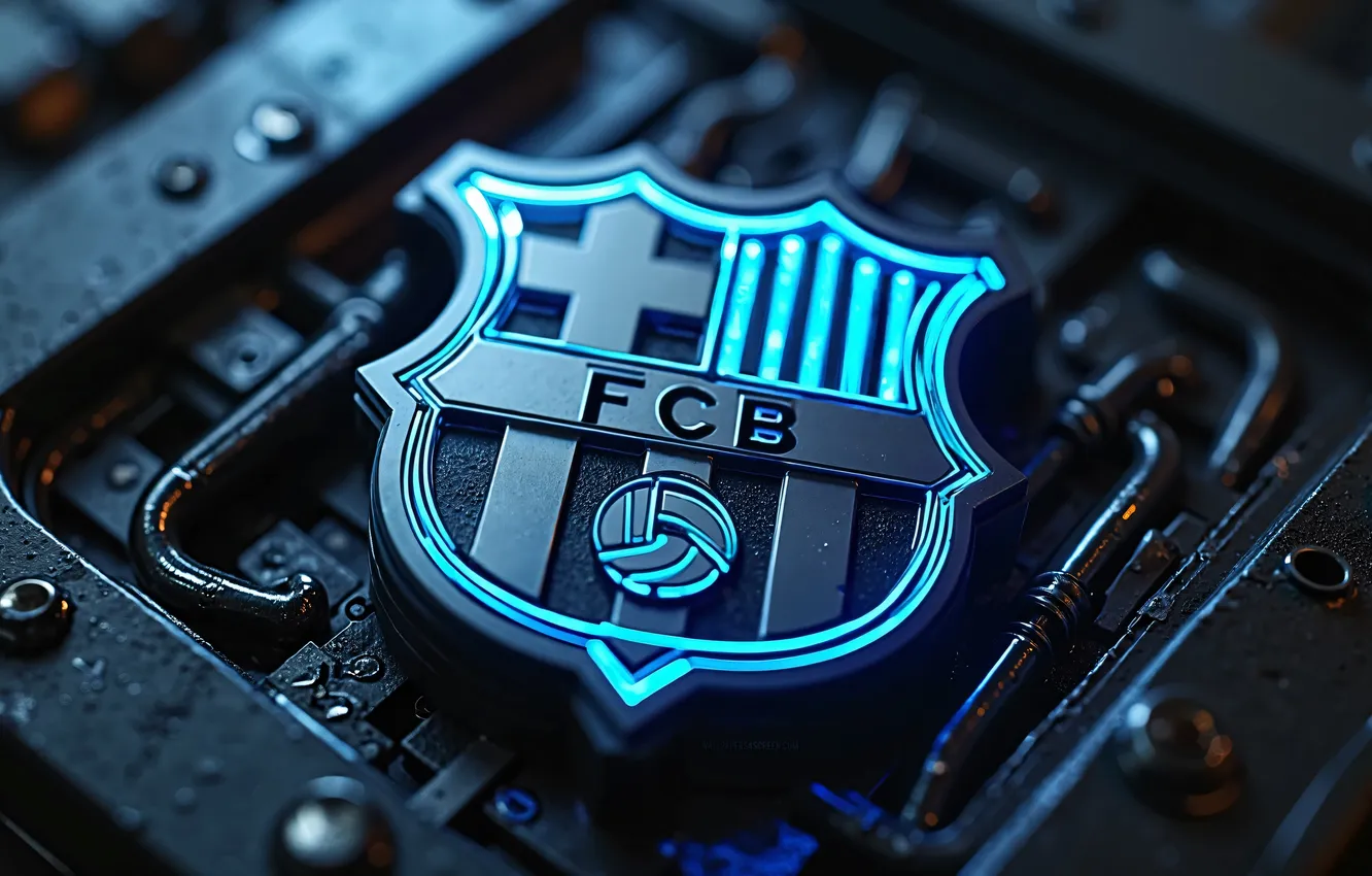 Фото обои Logo, Football, FCB, Club, FC Barcelona, Emblem, Crest