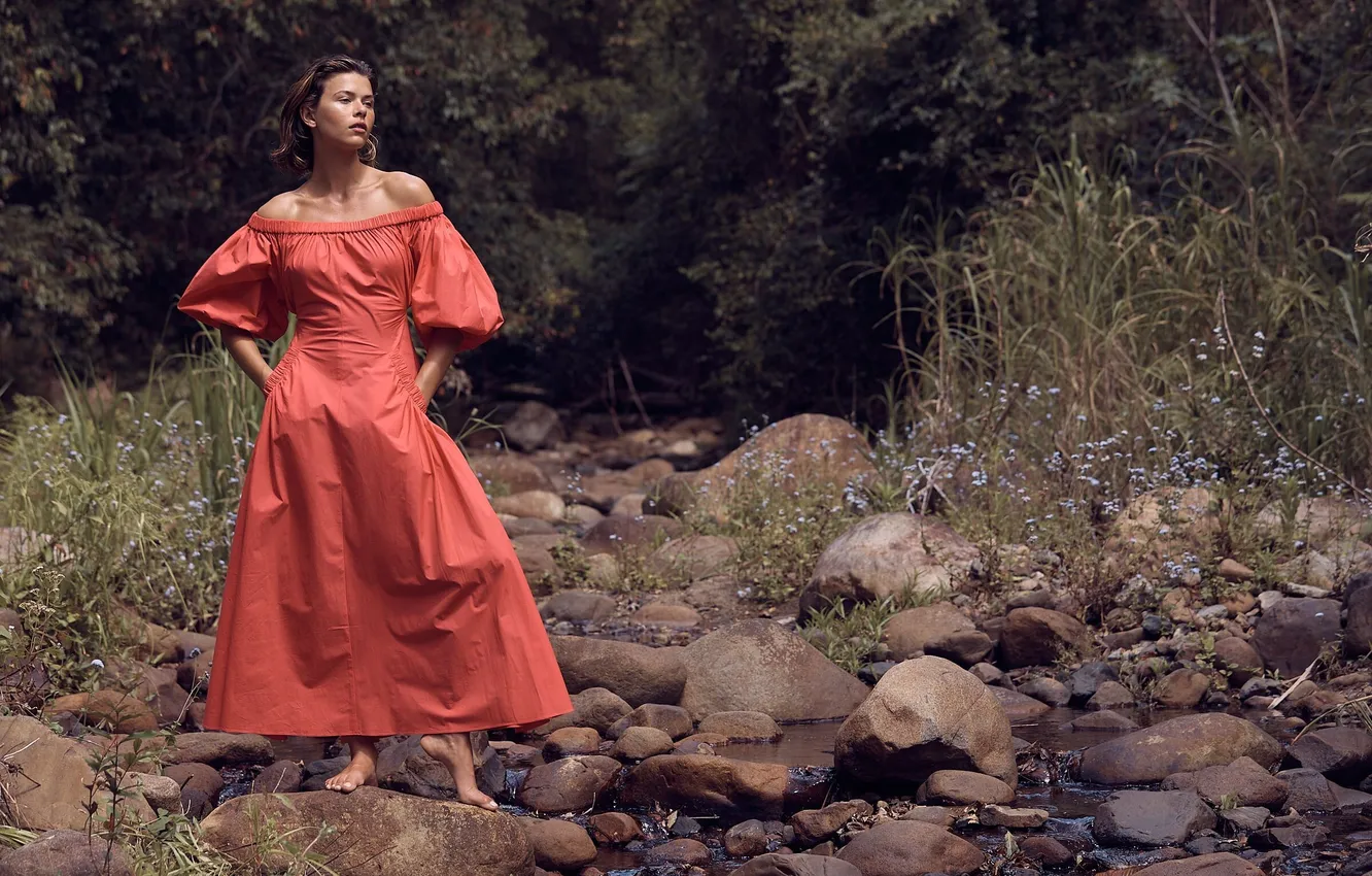 Фото обои girl, dress, woman, beautiful, model, cute, georgia fowler