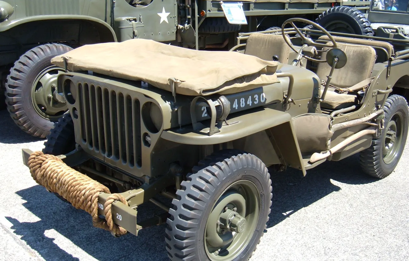 Фото обои car, USA, army, Jeep