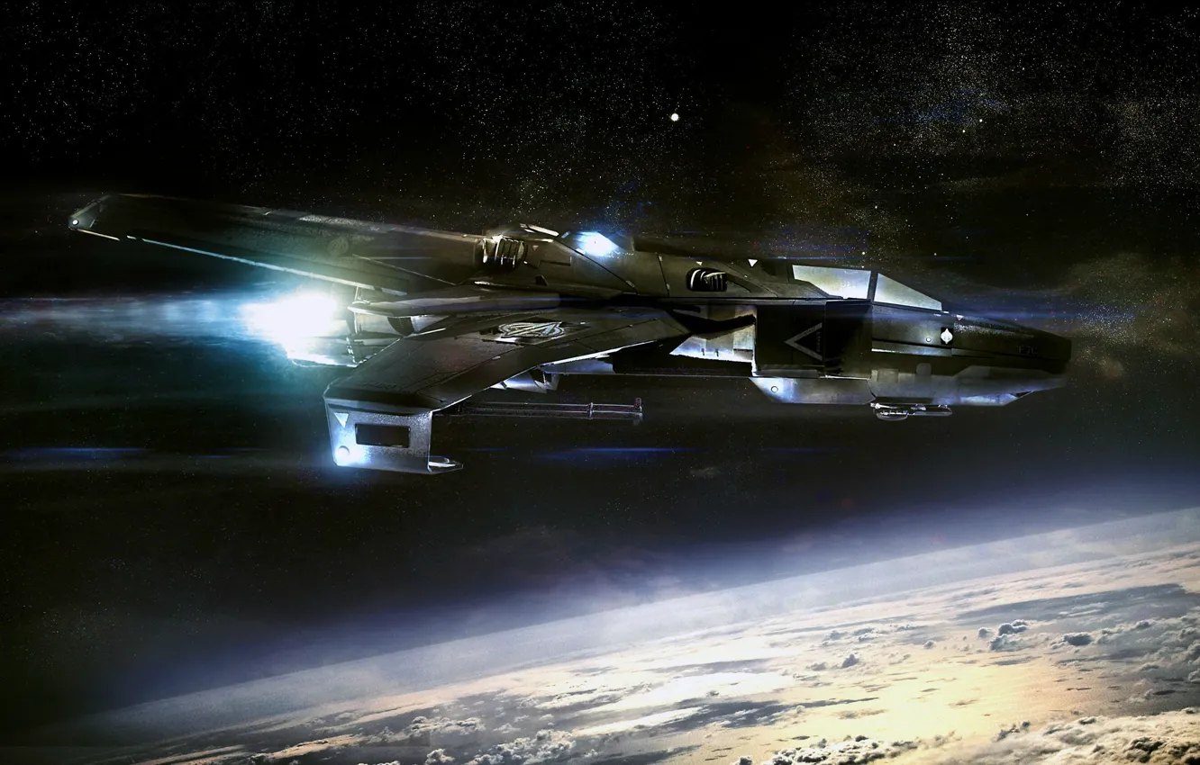Фото обои Star Citizen, space ship, Anvil Hornet F7C