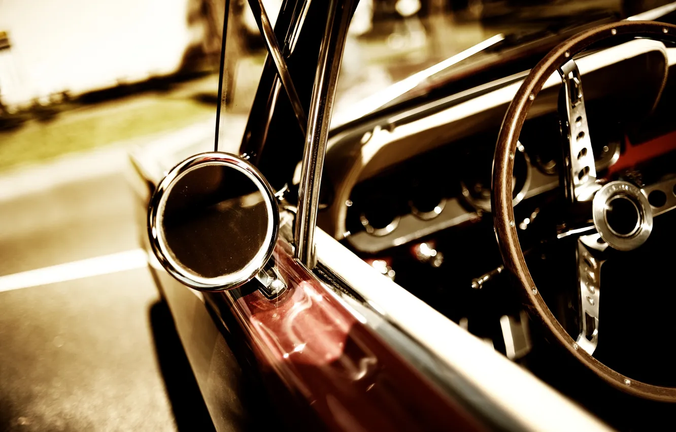 Фото обои car, машина, авто, стекло, крупный план, стиль, ретро, скорость