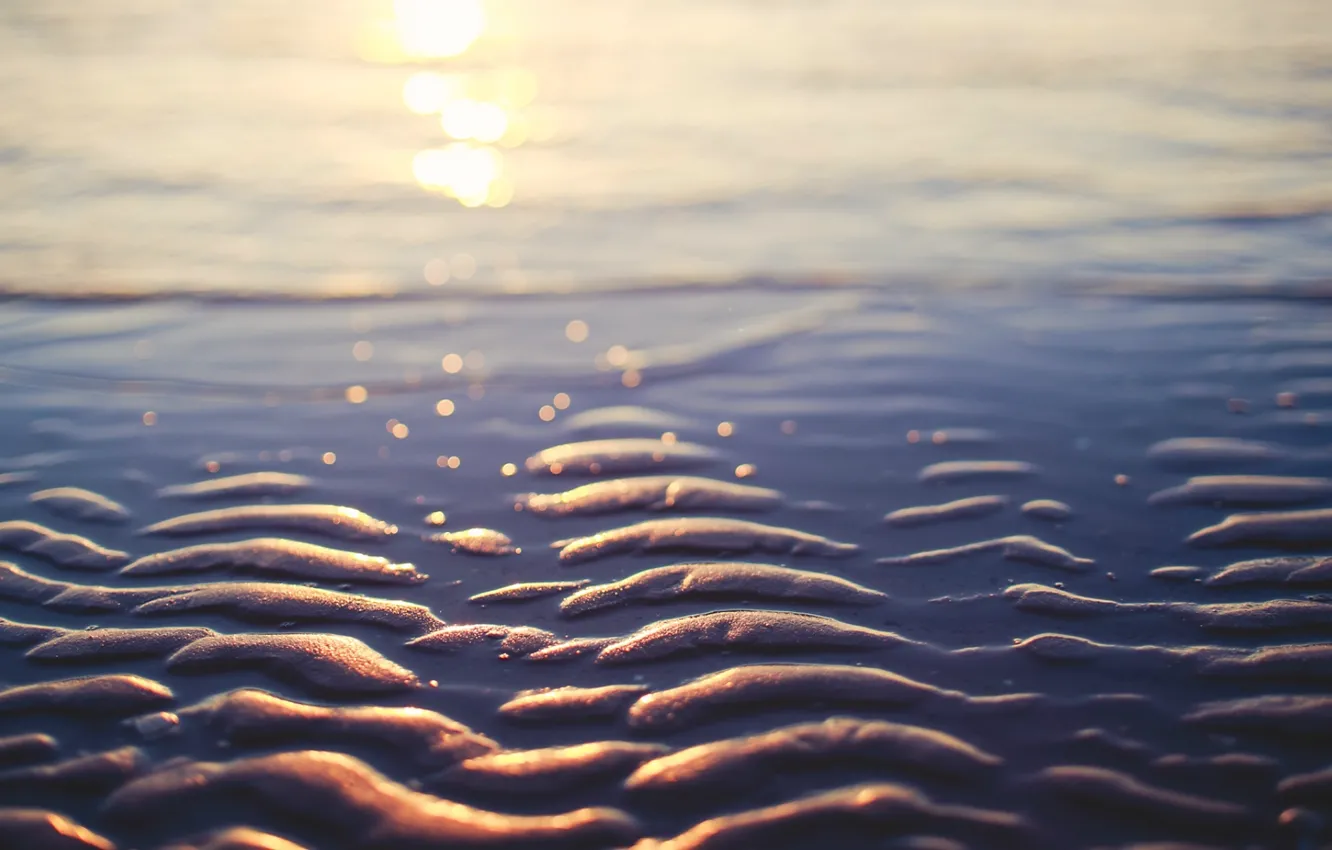 Фото обои песок, море, солнце, sunshine, bokeh