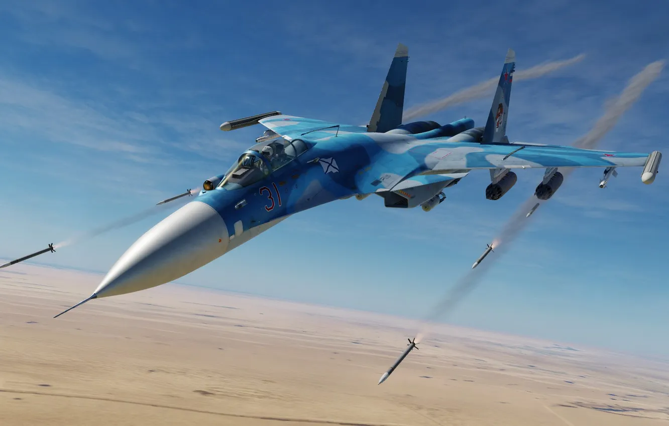 Фото обои aircraft, military, aviation, Su 35