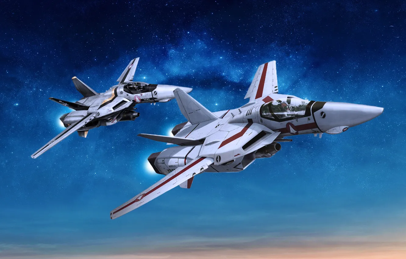 Фото обои самолёты, Macross, Robotech