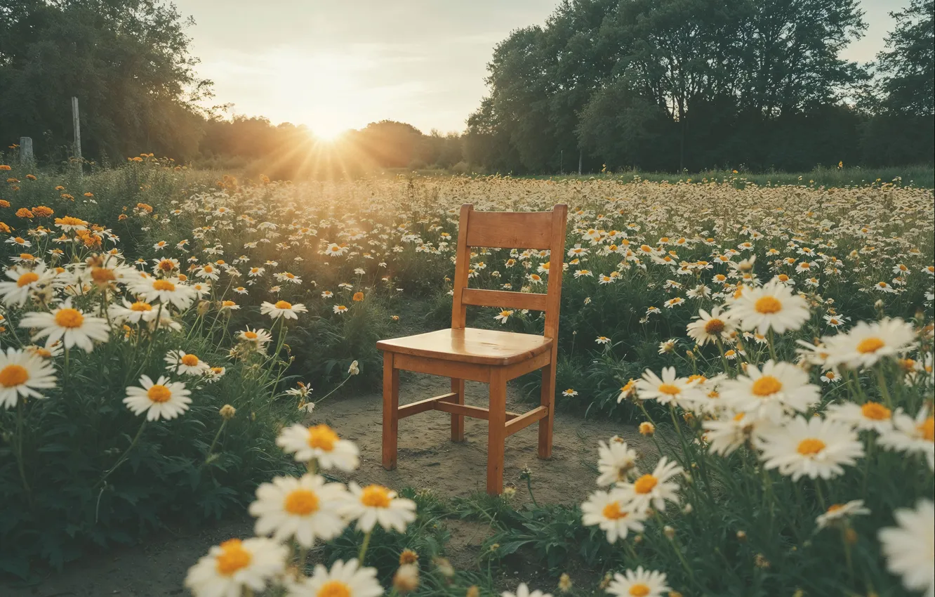 Фото обои лето, цветы, ретро, ромашки, весна, summer, sunshine, blossom