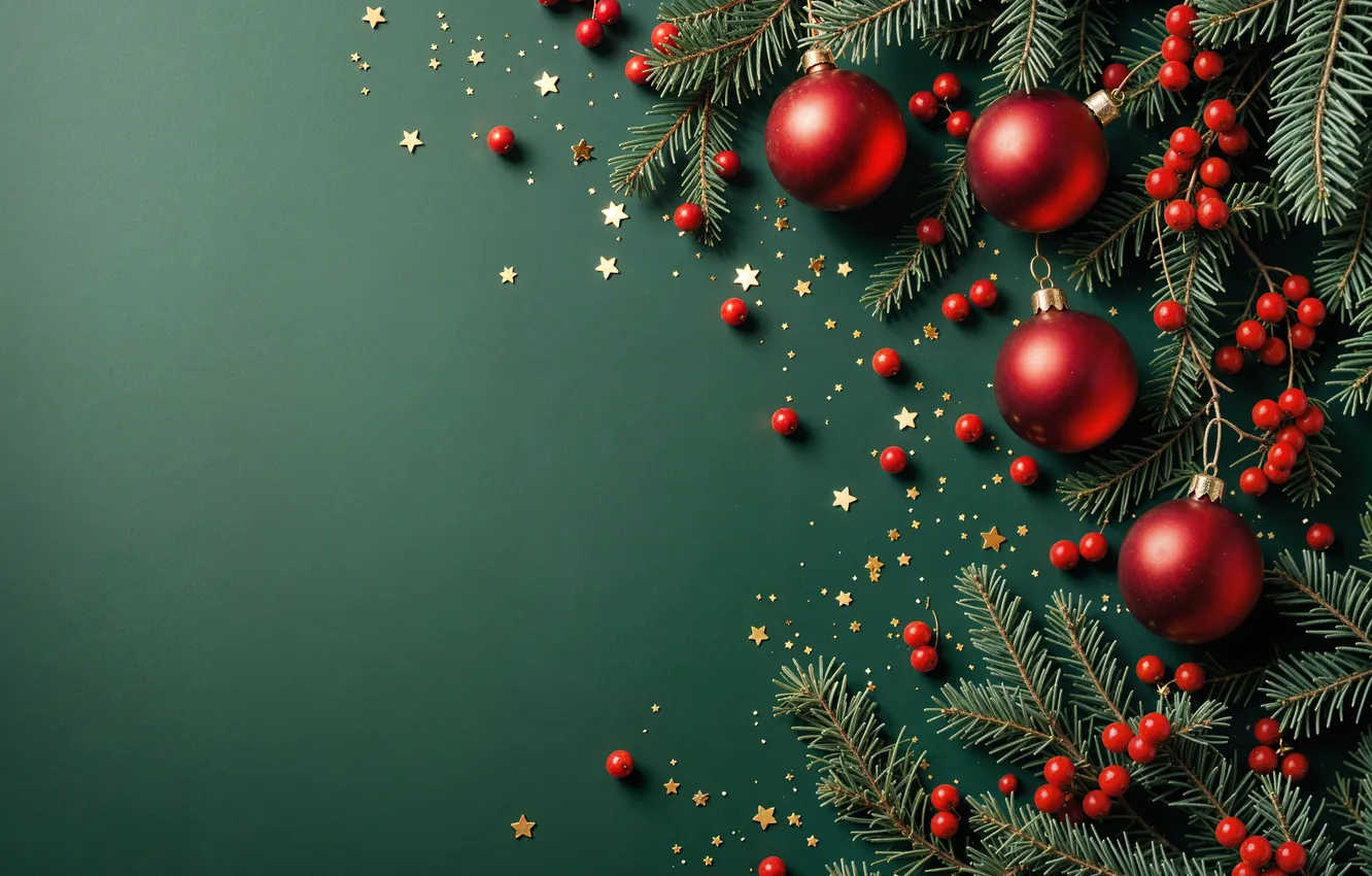 Фото обои украшения, фон, шары, Рождество, Новый год, golden, new year, Christmas