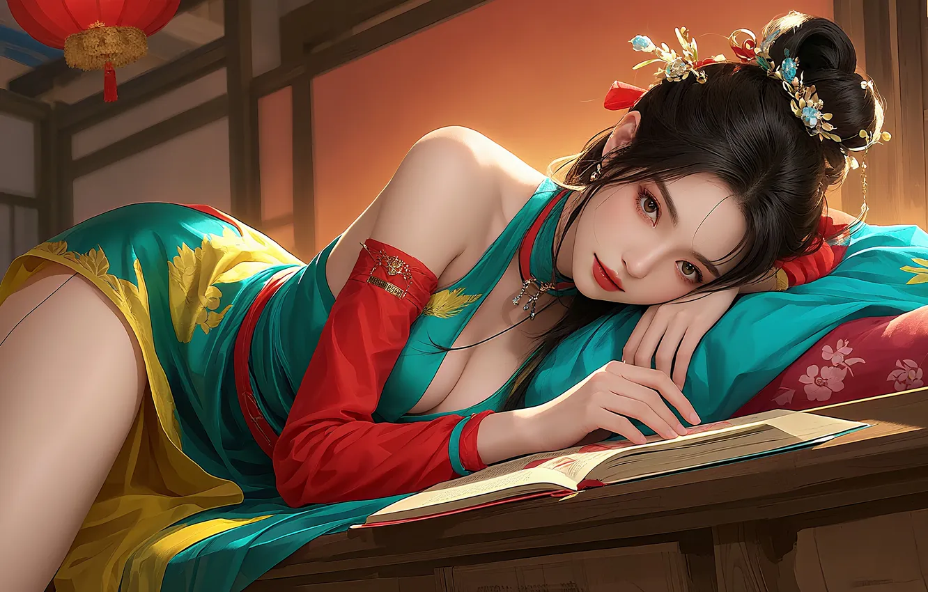 Фото обои girl, sexy, woman, AI CG