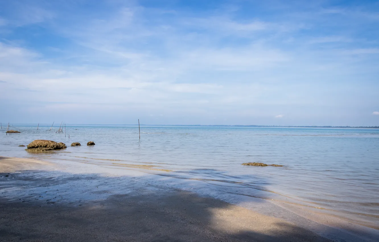 Фото обои beach, sea, white sand, malaysia, kuantan, blue sea