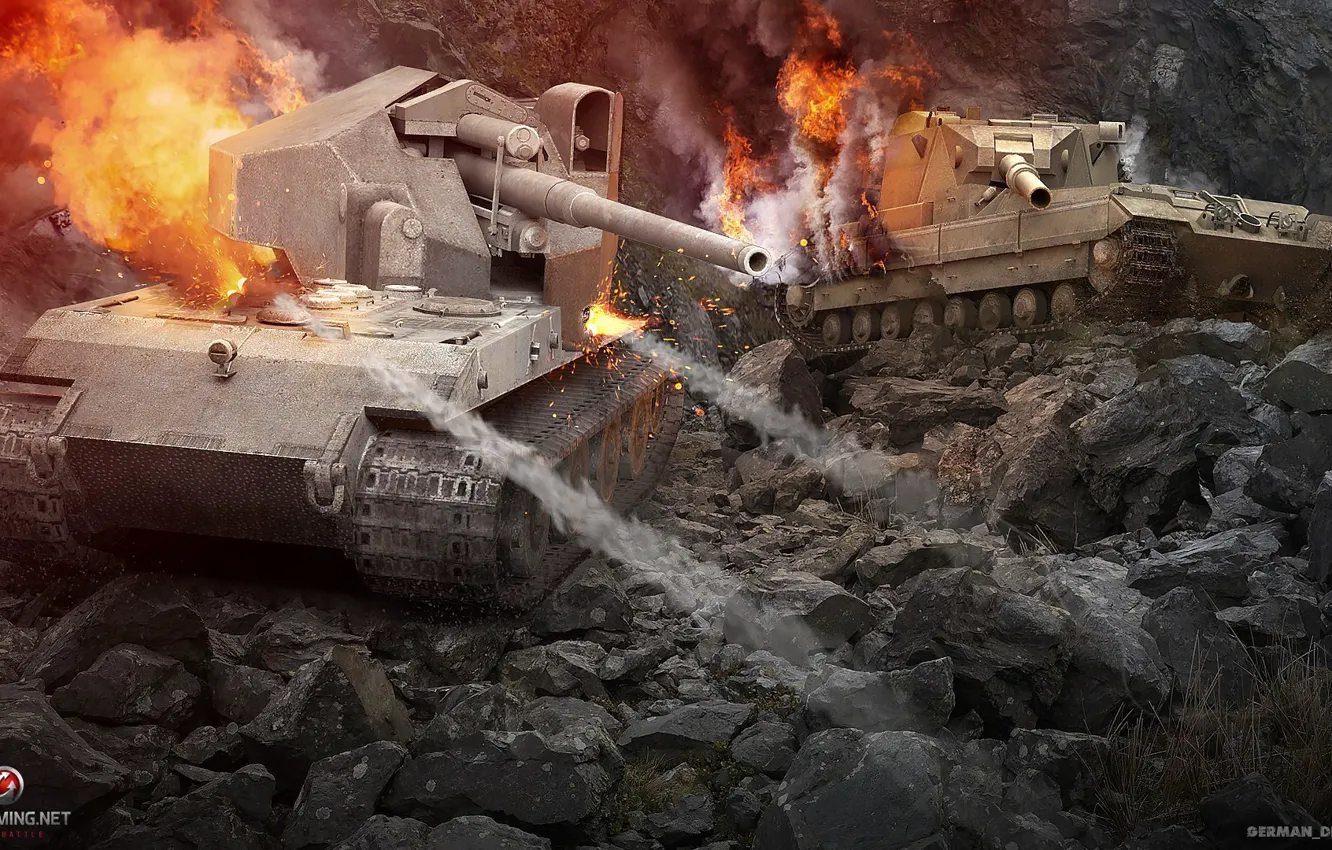 Фото обои Германия, танк, Великобритания, танки, Germany, WoT, Мир танков, United Kingdom