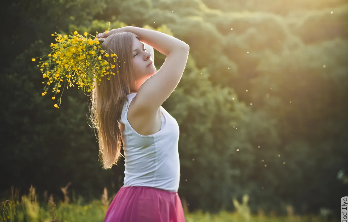 Фото обои девушка, солнце, фотограф, girl, photography, photographer, Ilya Klad, Илья Кладь