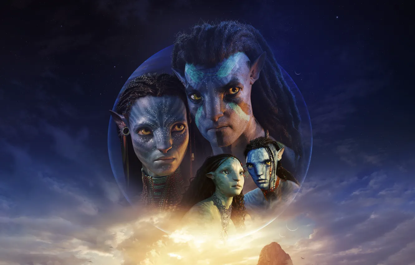 Фото обои Girl, Avatar, Neytiri, Beautiful, Water, Alien, Warrior, Queen