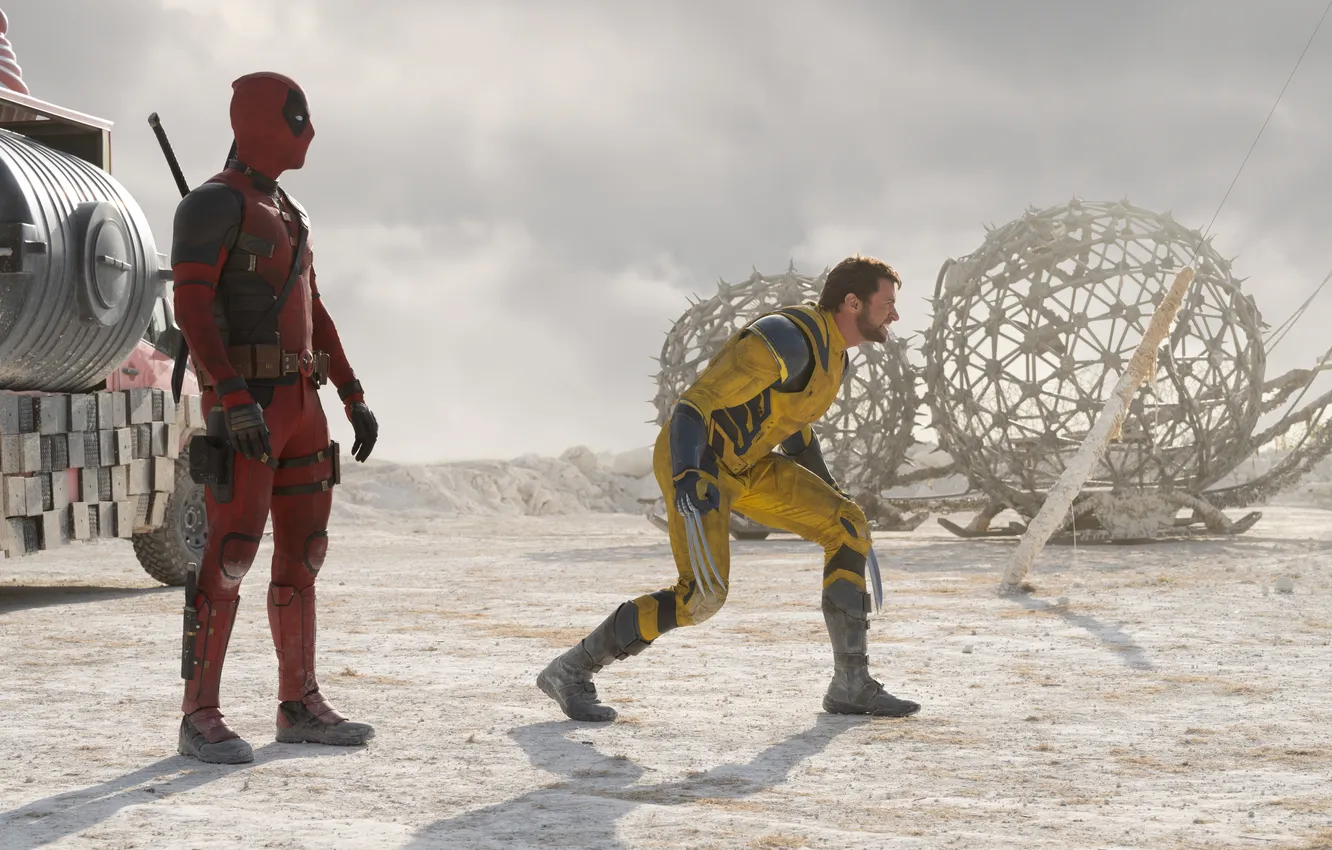 Фото обои Ryan Reynolds, Wolverine, Hugh Jackman, Deadpool, Marvel Studios, 2024, Deadpool & Wolverine