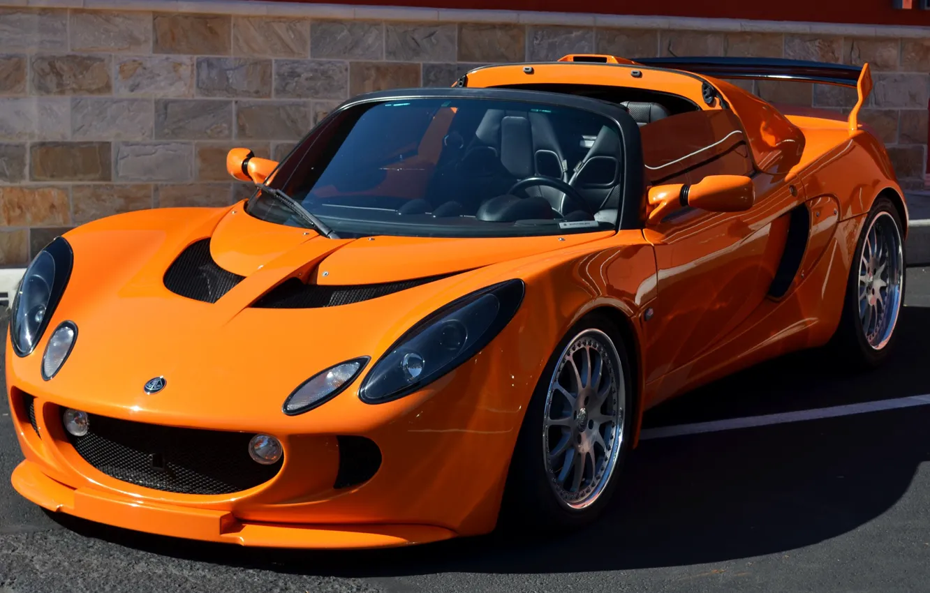 Фото обои Lotus, Orange, Car, Суперкар, Supercar, 250, Спорткар, Sportcar