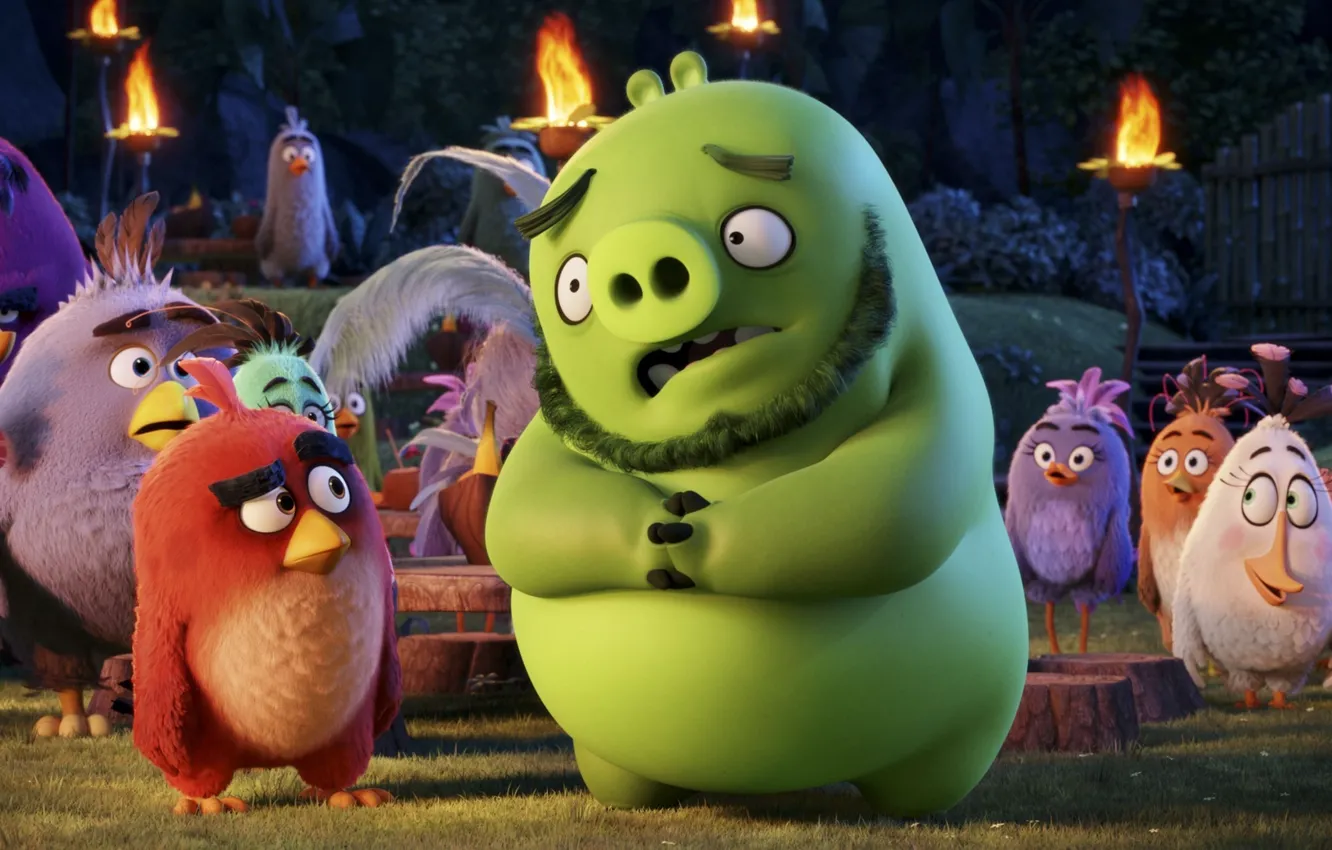 Фото обои cinema, animation, wallpaper, fire, flame, Red, game, bird