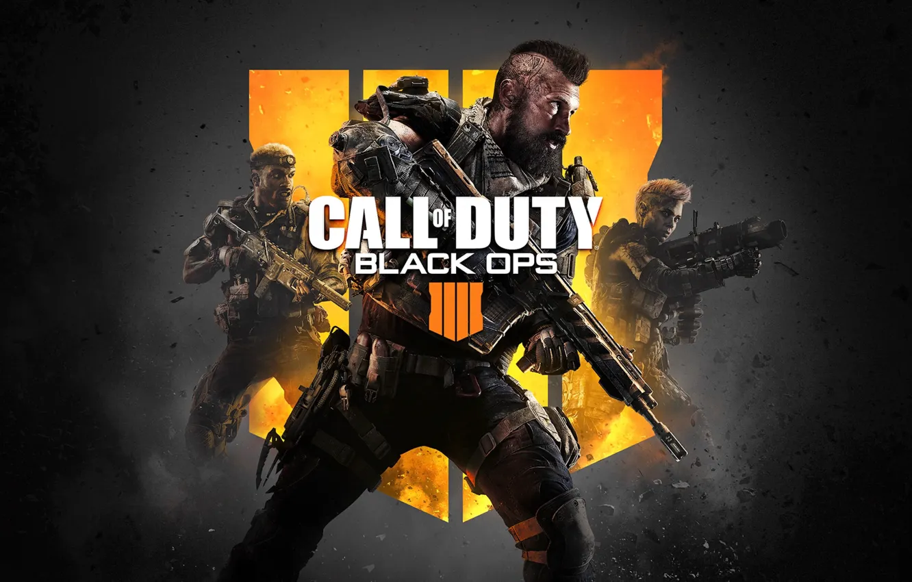 Фото обои оружие, Call of Duty, постер, персонажи, бойцы, poster, Black Ops 4