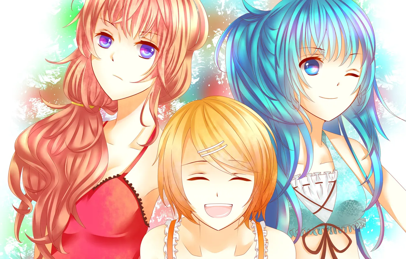Фото обои девушка, аниме, арт, vocaloid, вокалоид, персонажи