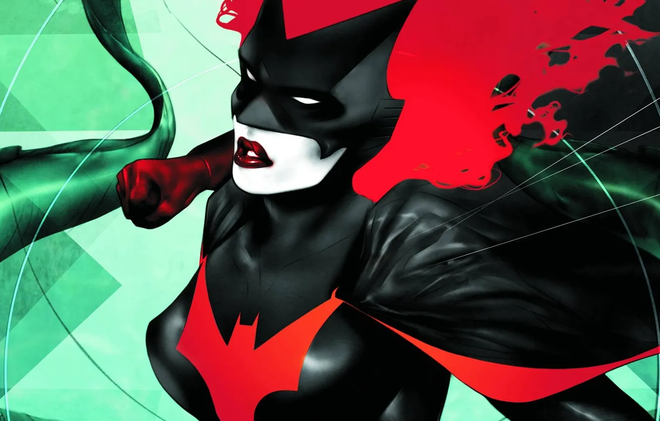 Фото обои красный, comics, Batwoman