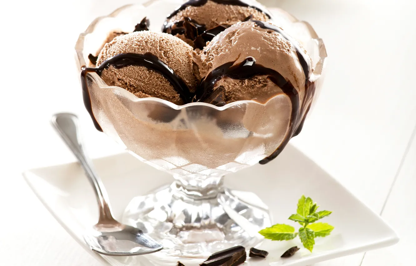 Фото обои шарики, шоколад, мороженое, десерт, Chocolate, dessert, ice cream