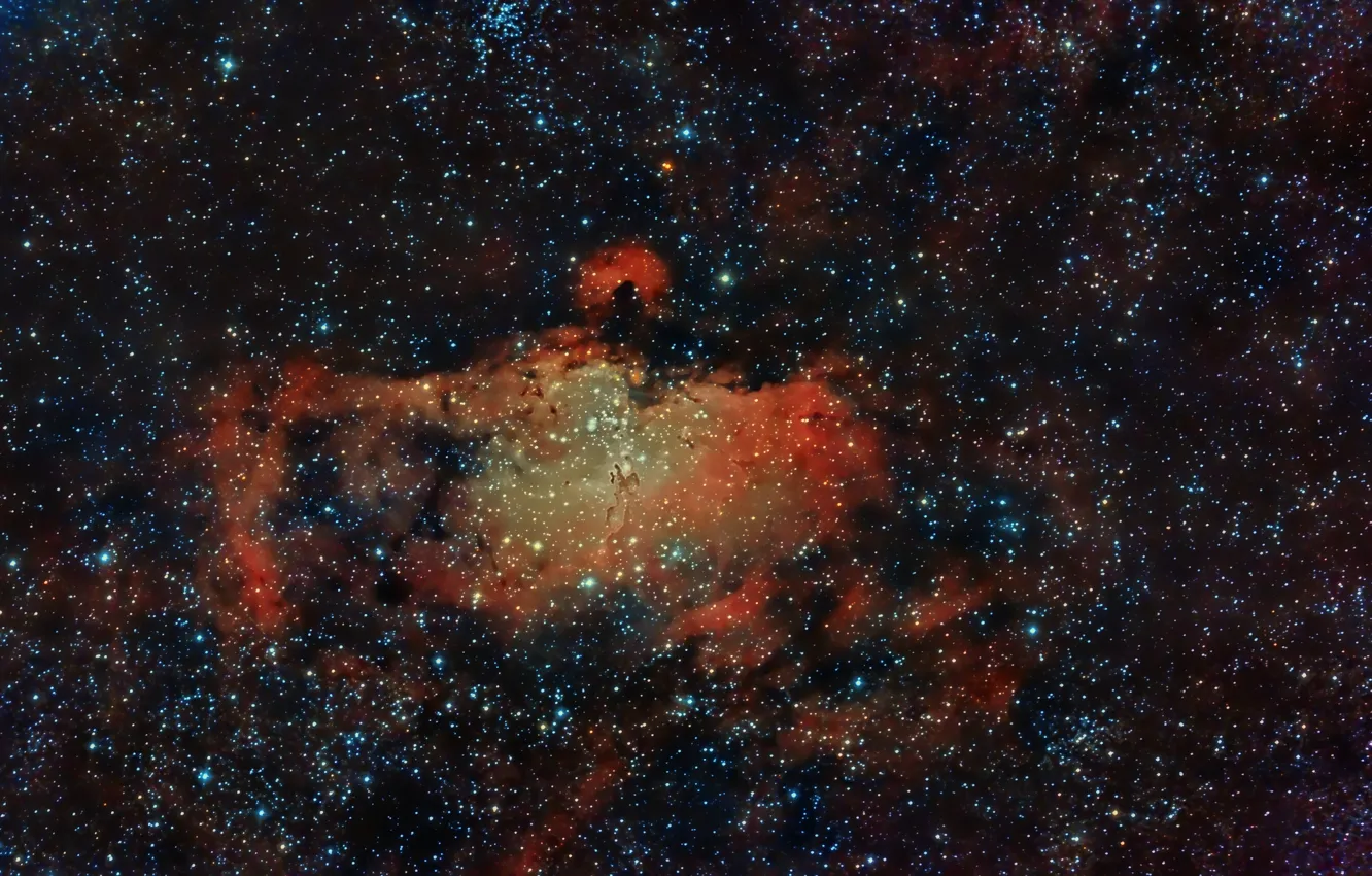 Фото обои космос, туманность, пространство, звёзды, созвездие, NGC 6611, Орёл, мироздание