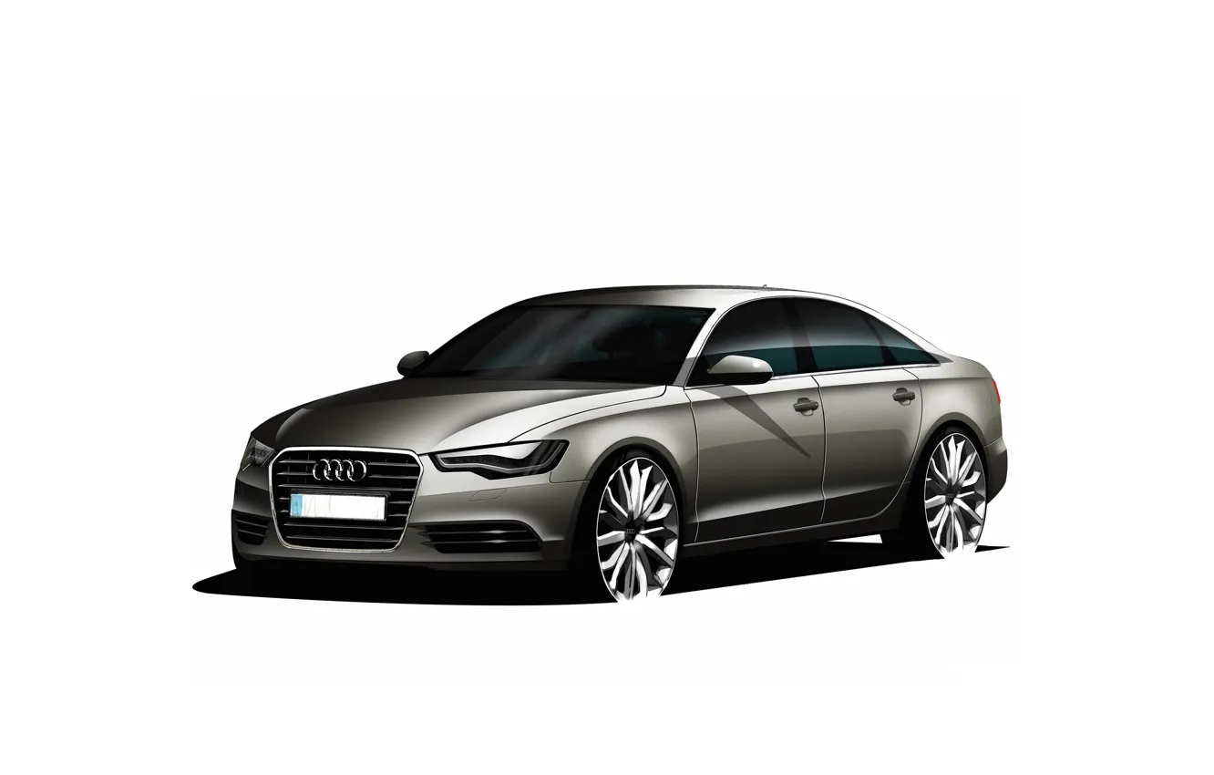 Фото обои 2009, sketch, Audi A6