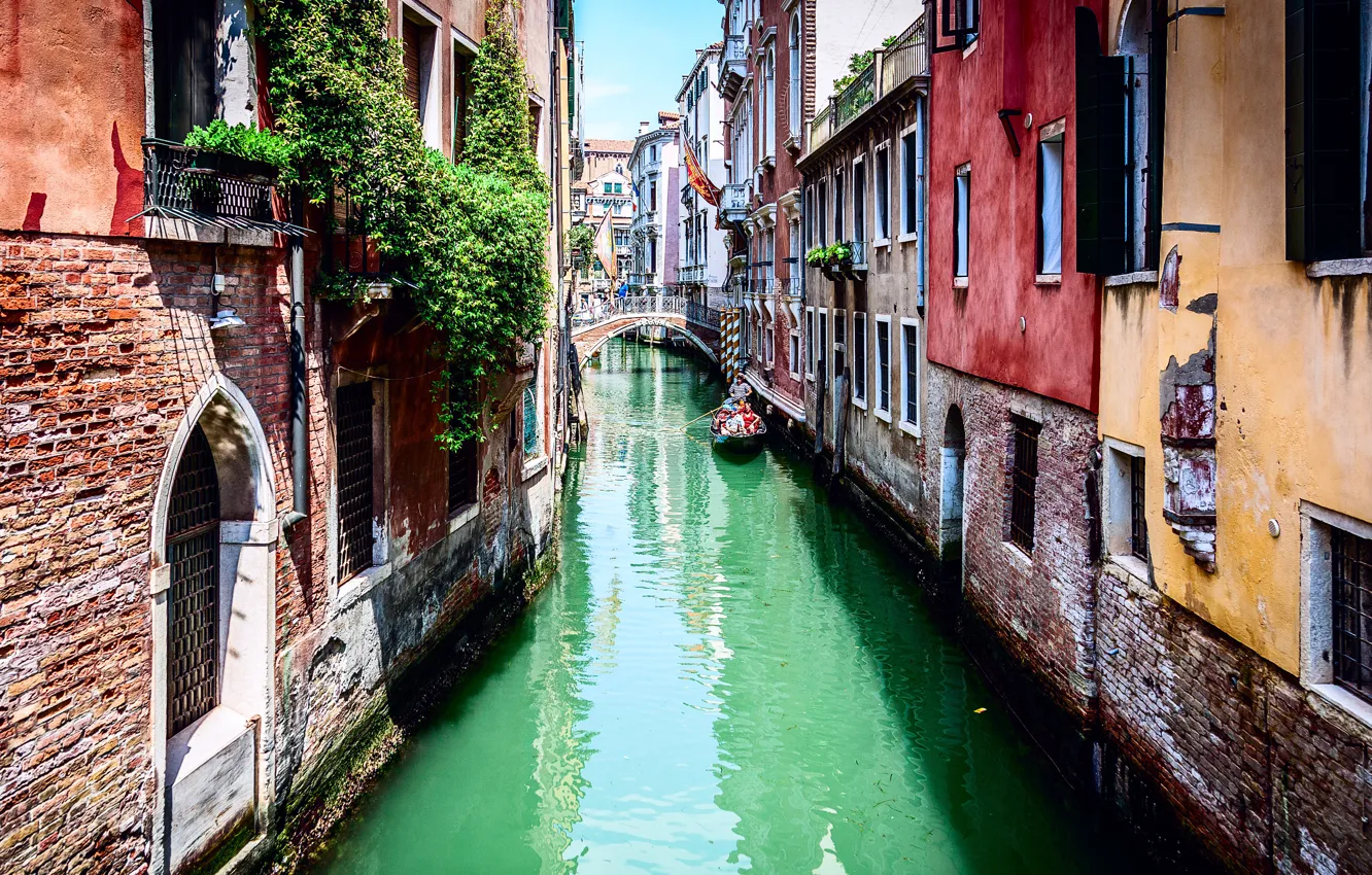 Фото обои вода, канал, венеция