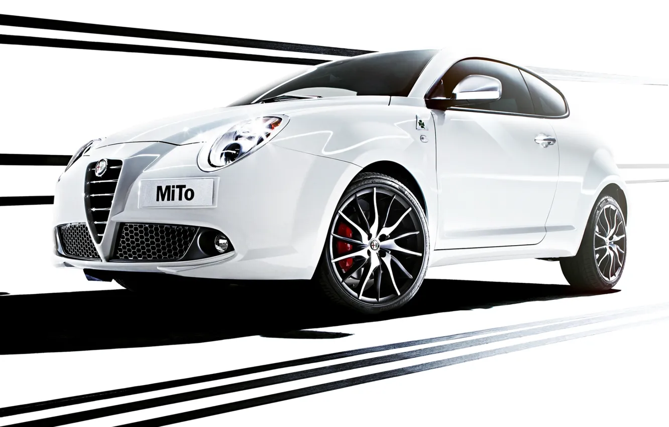 Фото обои Alfa Romeo, MiTo, передок, Verde, Quadrifoglio, альфа Ромео, Ми Ту