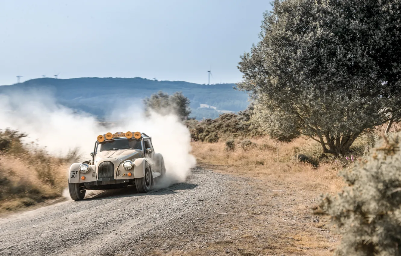 Фото обои dust, off-road, Morgan, Plus Four, Morgan Plus Four CX-T