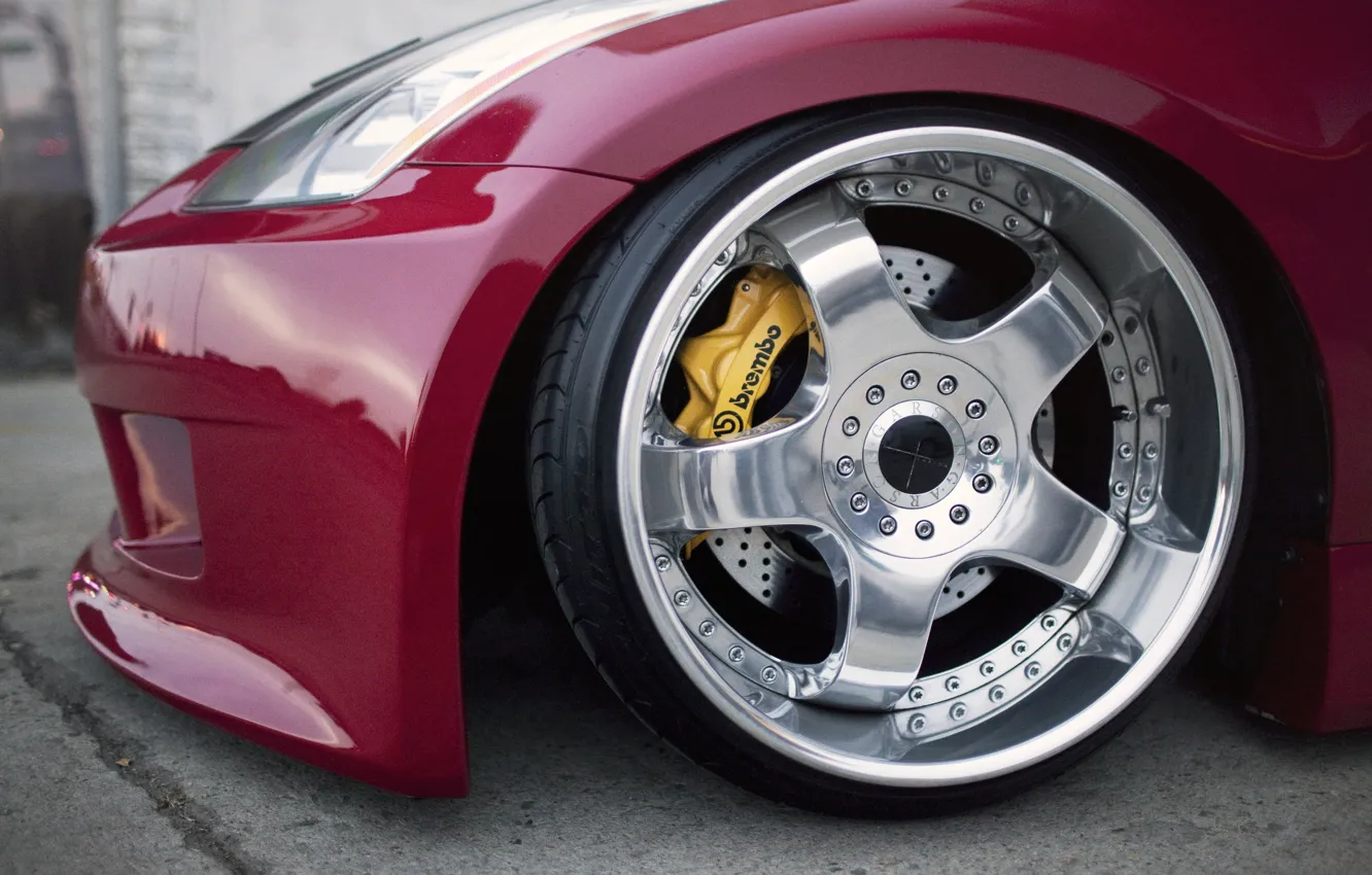 Фото обои Nissan, 350Z, Stance, Brembo