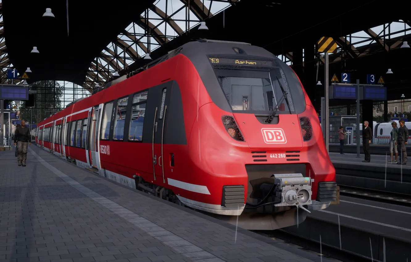 Фото обои Германия, Локомотив, Поезд, Электричка, Обои, Germany, Красивые обои, Train Sim World 2