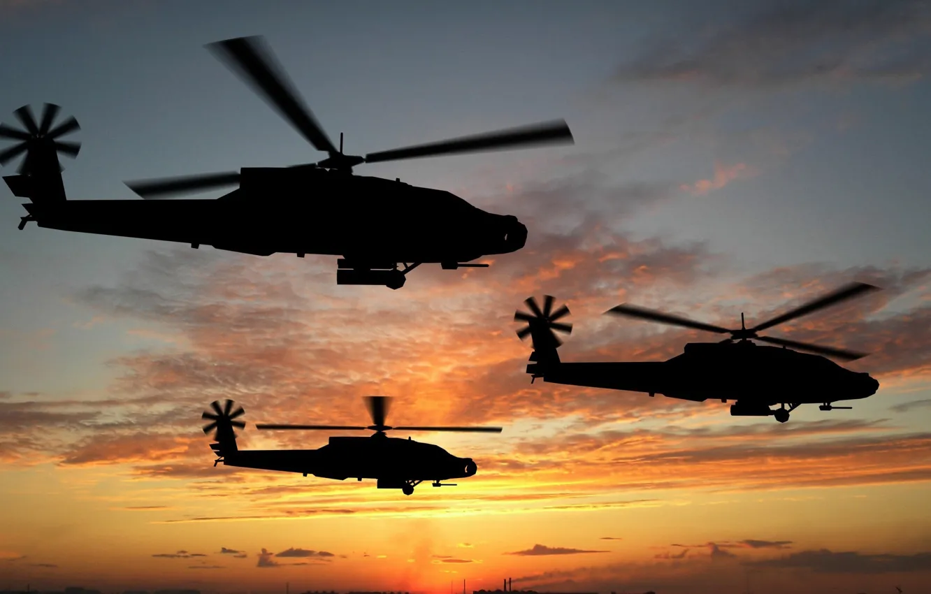 Фото обои Boeing, U.S. Air Force, U.S. Army, attack helicopter, Boeing AH-64D Apache