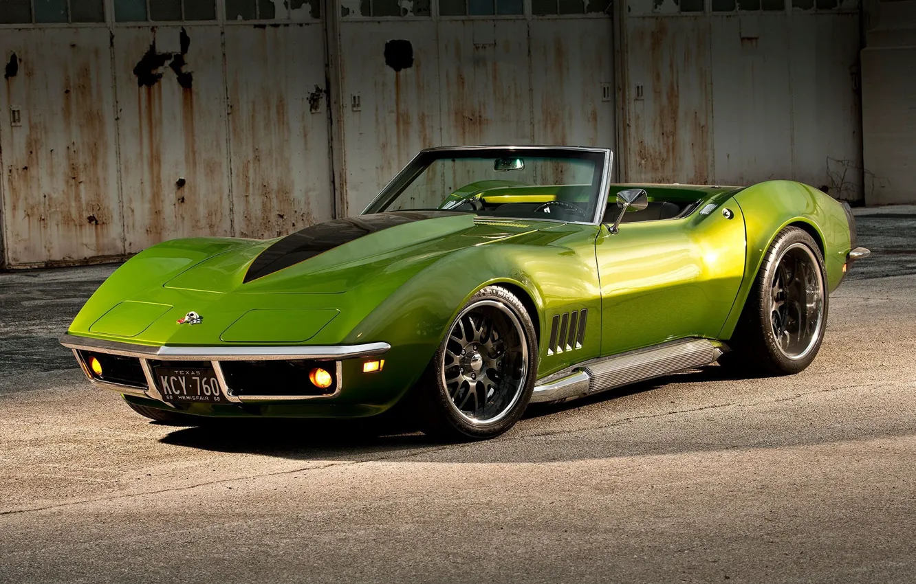 Фото обои Corvette, Car, Green