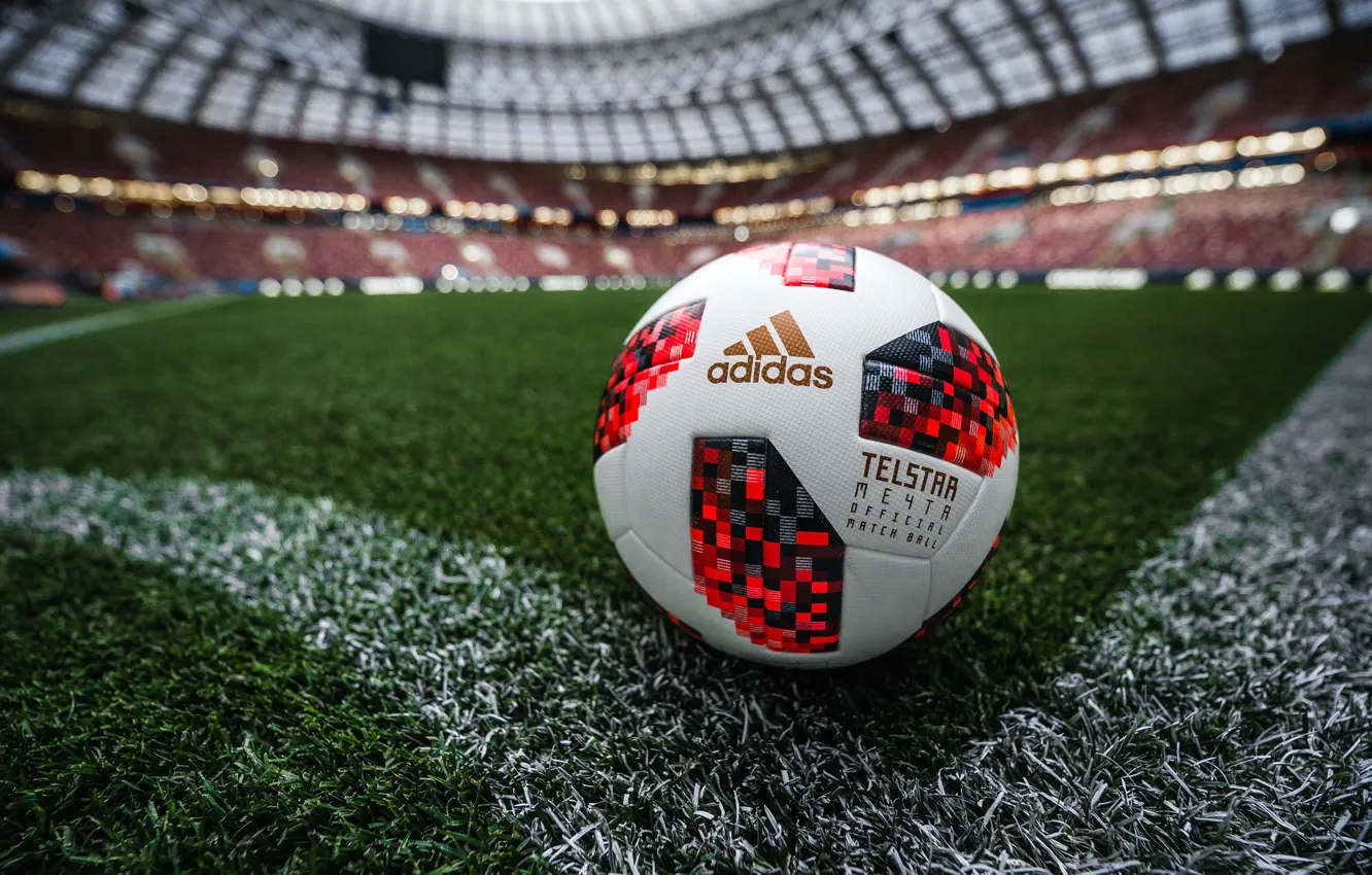 Фото обои Мяч, Спорт, Футбол, Россия, Russia, Adidas, 2018, Стадион