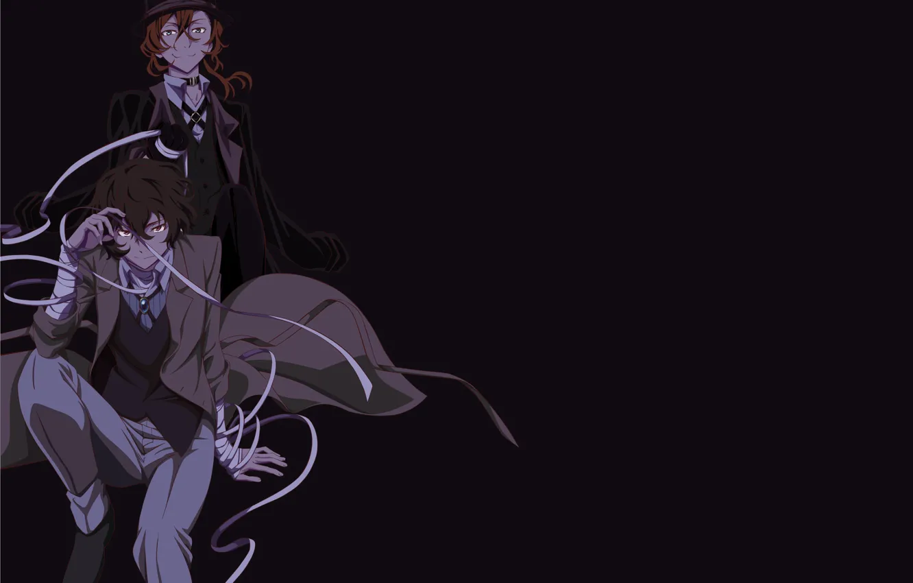 Фото обои фон, шляпа, парень, Bungou Stray Dogs