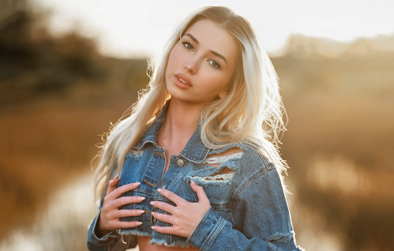 Фото обои блондинка, длинные волосы, eyes, pretty, lips, Christopher Rankin