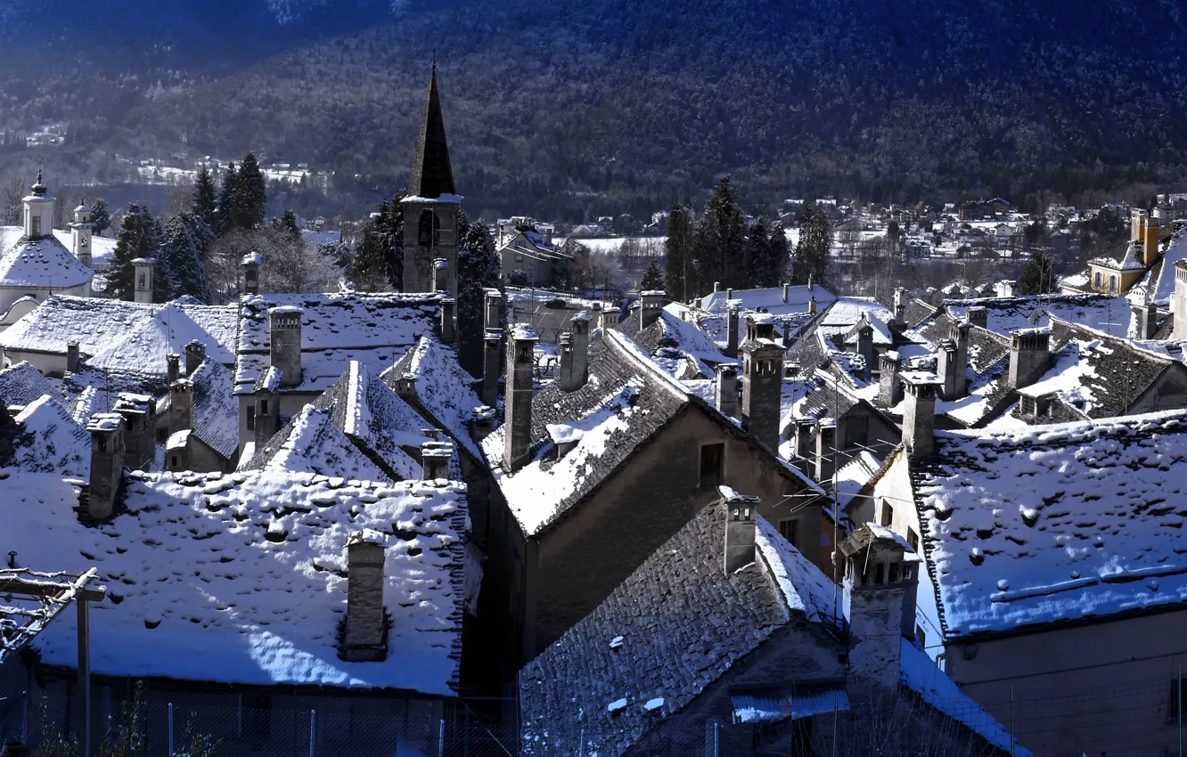 Фото обои город, Piedmont, Craveggia