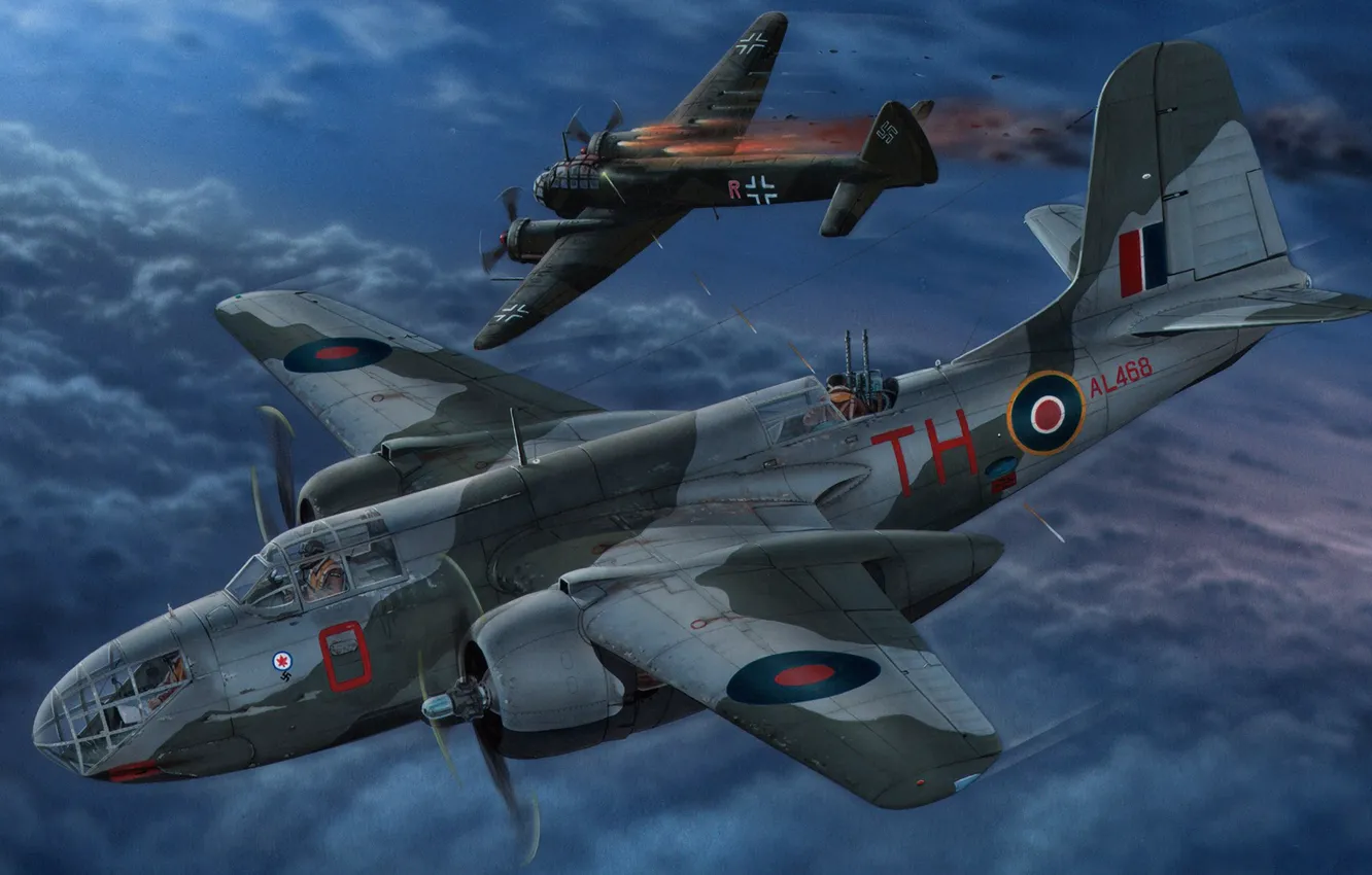 Фото обои Douglas, RAF, ночной истребитель, торпедоносец, Havoc, A-20, Королевские военно-воздушные силы Великобритании, DB-7B